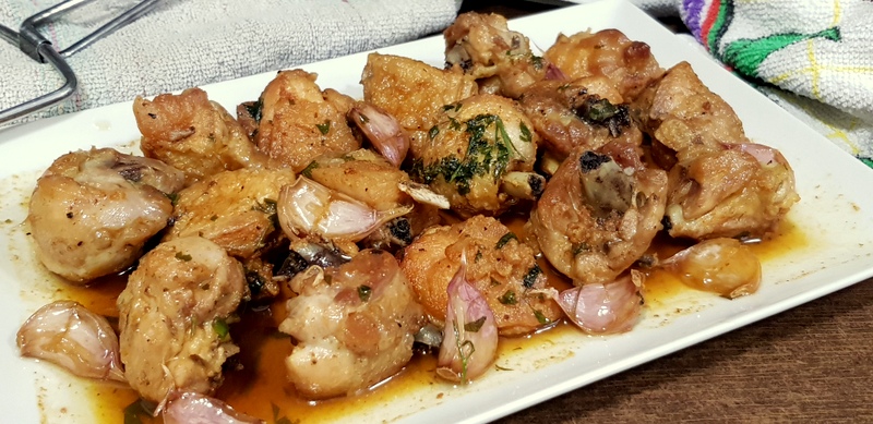 Pollo al ajillo thermomix
